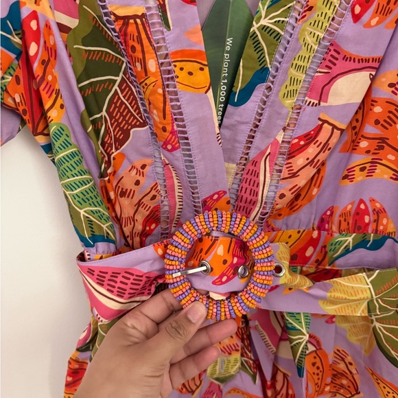 FARM Rio Purple and Multicolor Patterned Romper - Picture 2 of 3